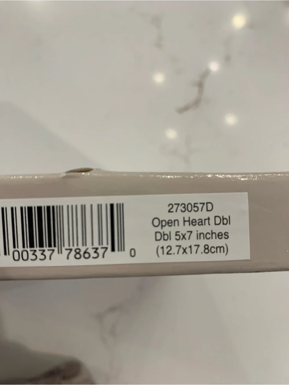 Open Heart Double 5x7 Metal Photo Frame Silver Hearts, Love, Wedding NEW